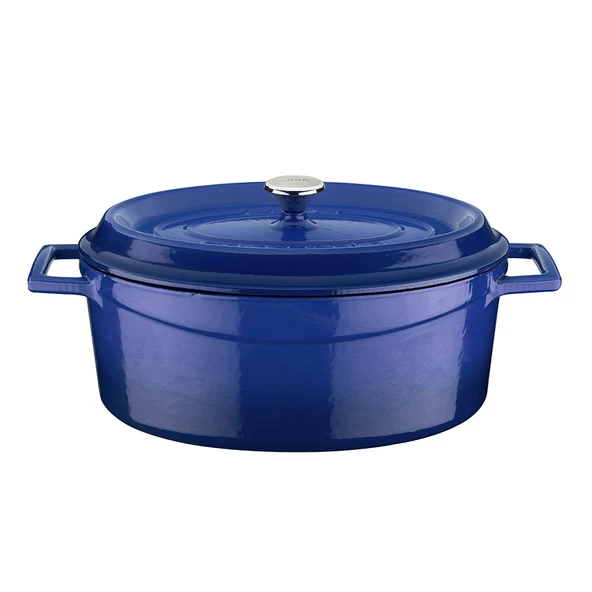 Lava Döküm Oval Tencere. Trendy Serisi Ölçü 21x27cm.  Mavi ürün görseli