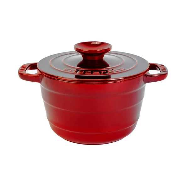 Lava Döküm Yuvarlak Tencere Döküm Demir Kapak Experience Majolik Serisi Çap(Ø)23cm  Kırmızı ürün görseli