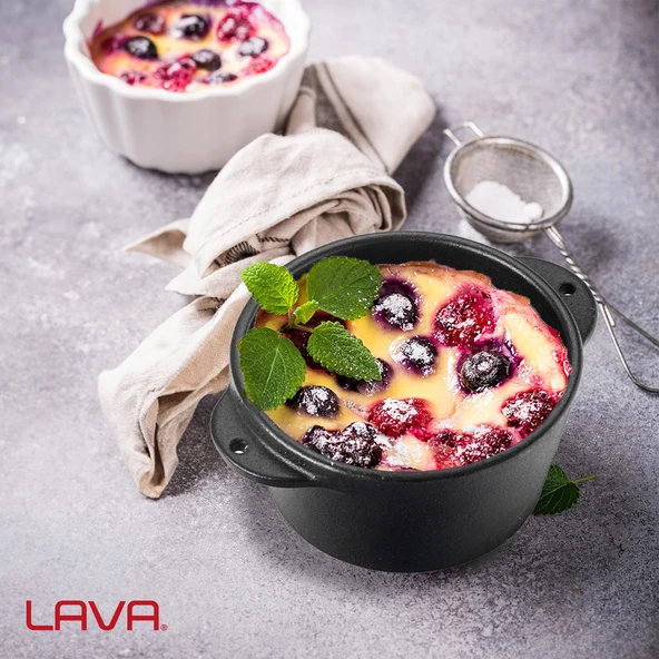 Lava Döküm Yuvarlak Sufle / Sos Kabı. Çap(Ø)8cm. - 7