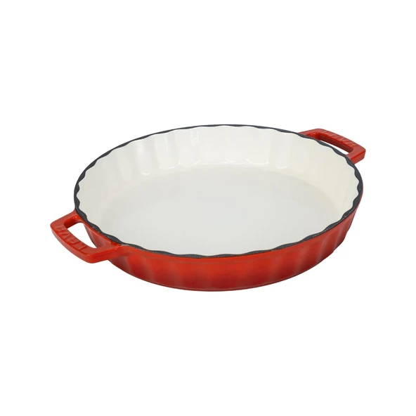 Lava Döküm Yuvarlak Rosto ve Fırın Tepsisi Edition Serisi Döküm Demir Yekpare Çift Kulplu Çap(Ø)30cm. Kırmızı - 2