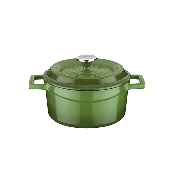 Lava Döküm Yuvarlak Tencere. Trendy Çap(Ø) 18cm.  Yeşil ürün görseli