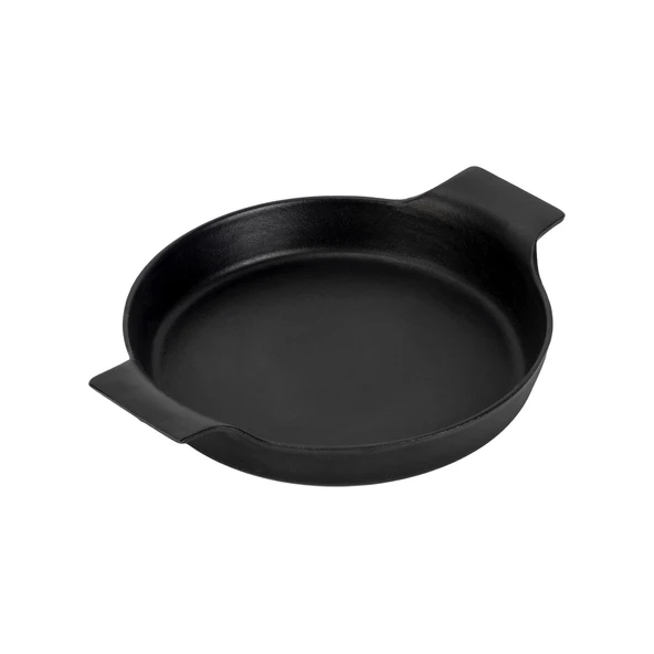 Lava Döküm Yuvarlak Sahan Döküm Demir Yekpare Çift Kulplu Çap(Ø)18cm. - Resim 2