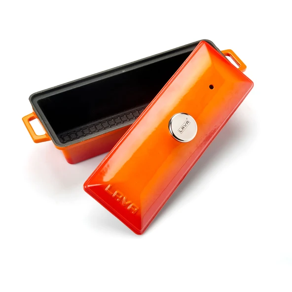 Lava Döküm Ekmek Tenceresi / Terrine Serisi. Ölçü 11x29cm.  Turuncu - 3