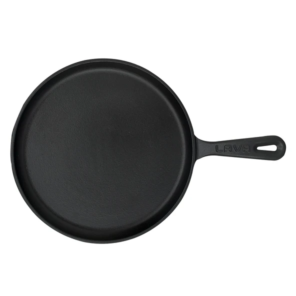 Lava Döküm Yuvarlak Pizza Krep Pankek Tavası Döküm Demir Yekpare Saplı Çap(Ø)26cm. - Resim 3