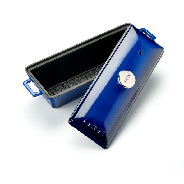 Lava Döküm Ekmek Tenceresi / Terrine Serisi. Ölçü 11x29cm.  Mavi - 2