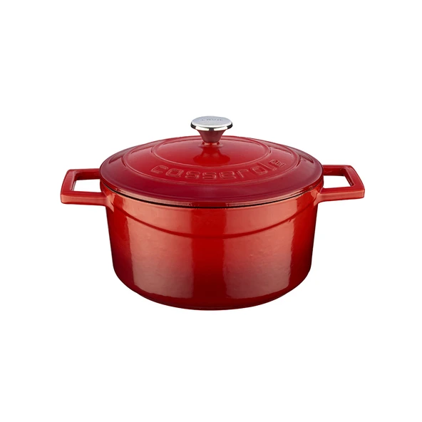 Lava Döküm Yuvarlak Tencere. Folk Çap(Ø)20cm.  Kırmızı ürün görseli