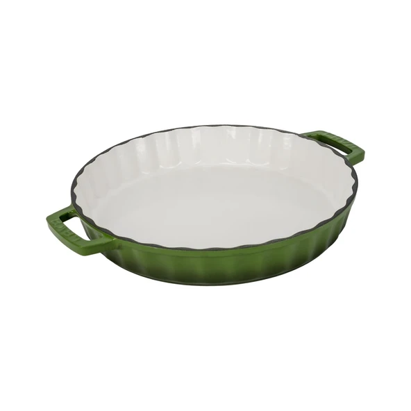 Lava Döküm Yuvarlak Rosto ve Fırın Tepsisi Edition Serisi Döküm Demir Yekpare Çift Kulplu Çap(Ø)30cm. Yeşil - 2