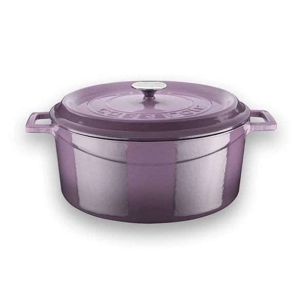 Lava Döküm 6X Trendy Serisi Döküm Demir Tencere Tava Çeyiz Seti  Mor - Resim 2