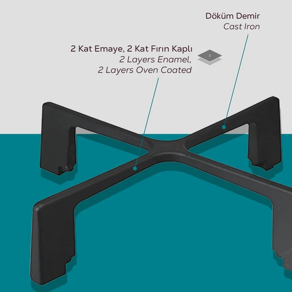 Lava Döküm Kare Nihale Çap(Ø)24cm. - 4