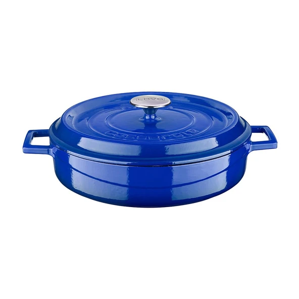 Lava Döküm 2X Edition Serisi Özel Koleksiyon Döküm Demir Tencere & Tava Seti Mavi - 3