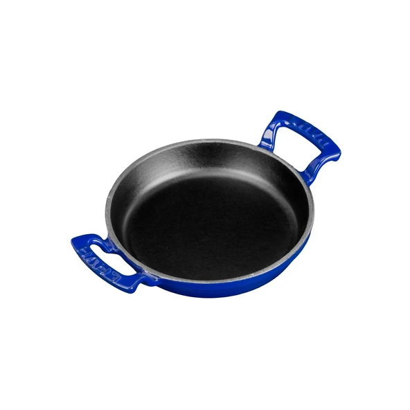 Lava Döküm Yuvarlak Sahan Döküm Demir Yekpare Çift Kulplu Çap(Ø)16cm.  Mavi - 2