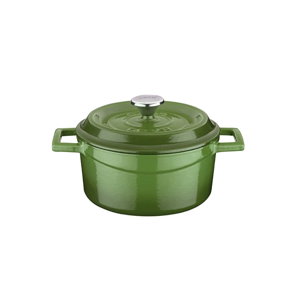 Lava Döküm Yuvarlak Tencere. Trendy Çap(Ø) 16cm.  Yeşil - 1