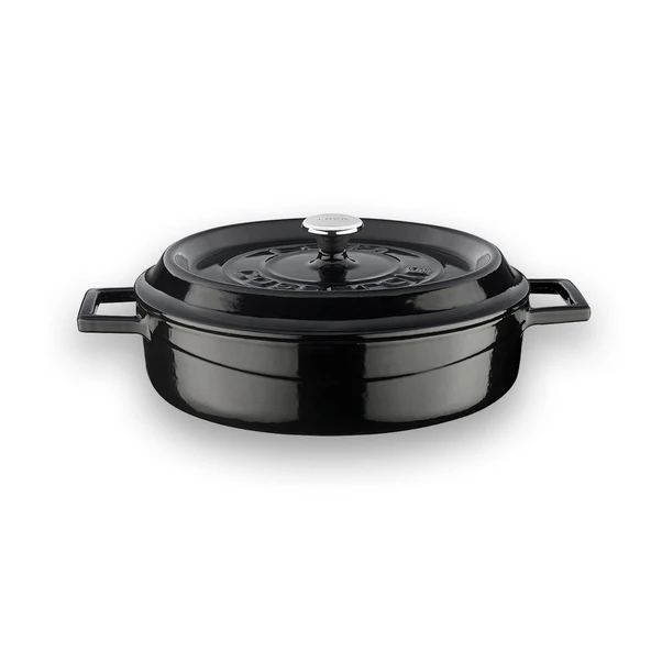 Lava Döküm 6X Trendy Serisi Döküm Demir Tencere Tava Çeyiz Seti  Siyah - Resim 3