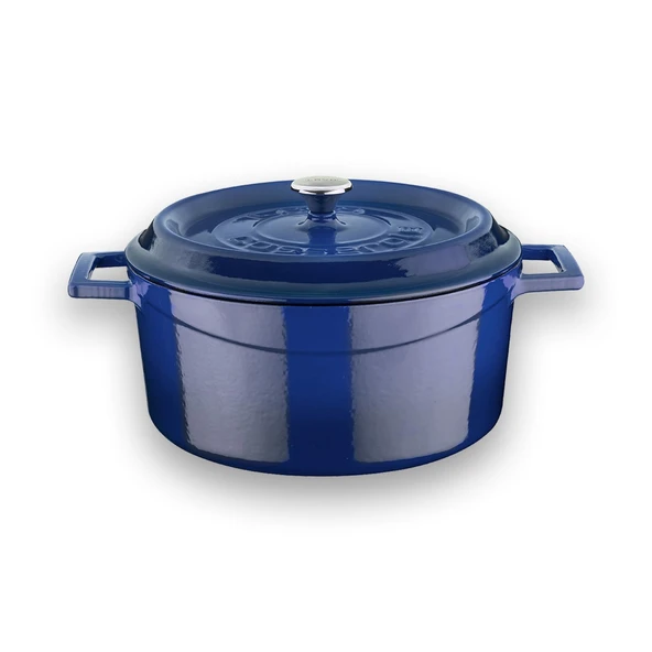 Lava Döküm 6X Trendy Serisi Döküm Demir Tencere Tava Çeyiz Seti  Mavi - Resim 2