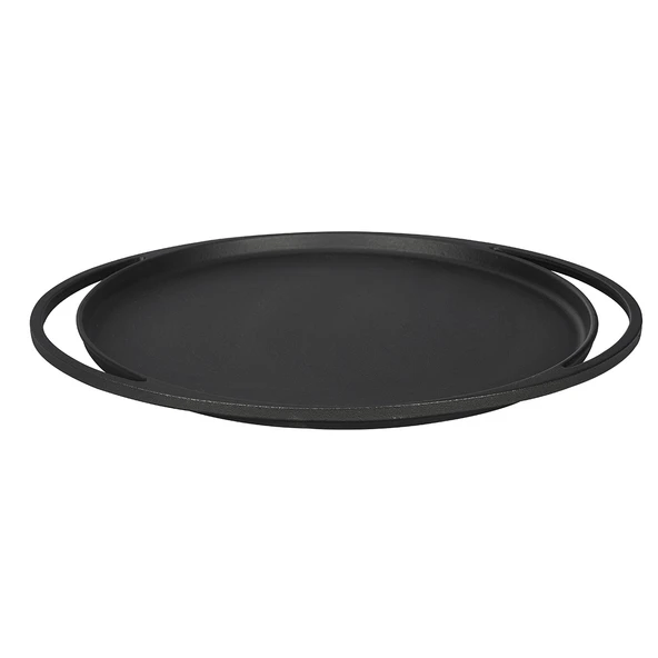 Lava Döküm Yuvarlak Pizza Krep Pankek Tavası Döküm Demir Yekpare Çift Kulplu Çap(Ø)28cm.