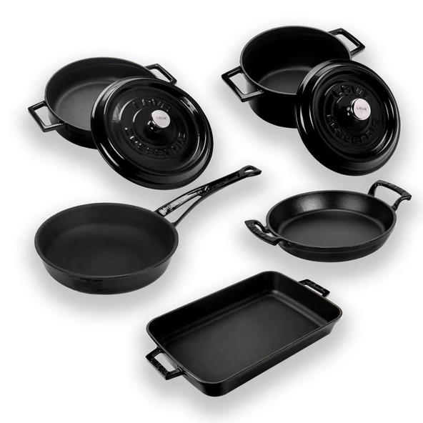 Lava Döküm 5x Trendy Serisi 8 Parça Tencere & Tava Seti  Siyah - Resim 2