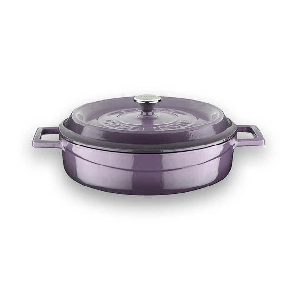 Lava Döküm 6X Trendy Serisi Döküm Demir Tencere Tava Çeyiz Seti  Mor - Resim 3