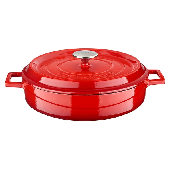 Lava Döküm 2X Edition Serisi Özel Koleksiyon Döküm Demir Tencere & Tava Seti  Kırmızı - Resim 3