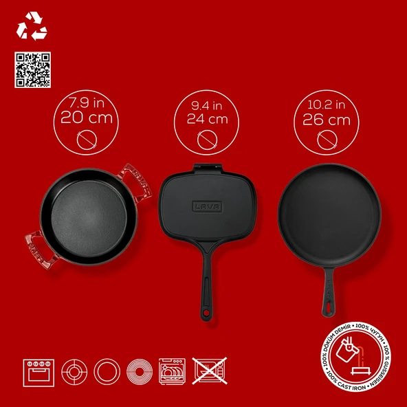 Lava Döküm Kahvaltı Seti - Resim 4