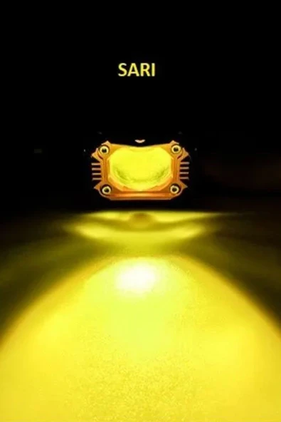 ASTRALED Motosiklet Çok Modlu Lazer Led Sis Farı 2 Adet Çift Renk Beyaz Sarı Ultra Güçlü Sis Farı - Resim 3