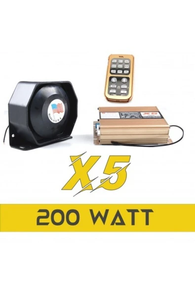 Astraled Profesyonel Polis Sireni Uzaktan Kumandalı 200 w - 4