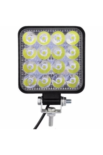 Superpower 2 Adet 16 Led Kare (off Road-ış Makinası-tekne-yat) Sis Farı Çalışma Lambası - Resim 3