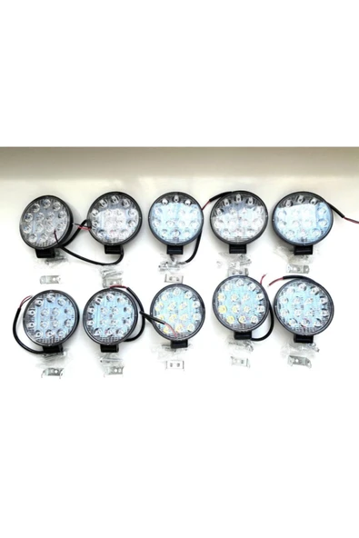 First Led Projektör Off Road Çalışma Sis Lambası 14 Led Yuvarlak Power Led 10 Adet ürün görseli