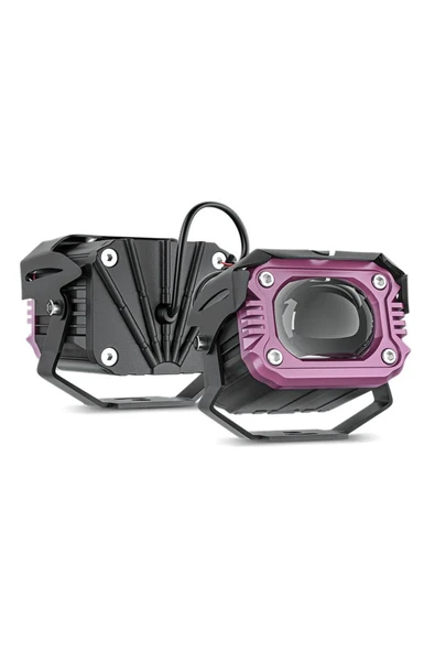 ASTRALED Motosiklet Çok Modlu Lazer Led Sis Farı 2 Adet Çift Renk Beyaz Sarı Ultra Güçlü Sis Farı - Resim 7