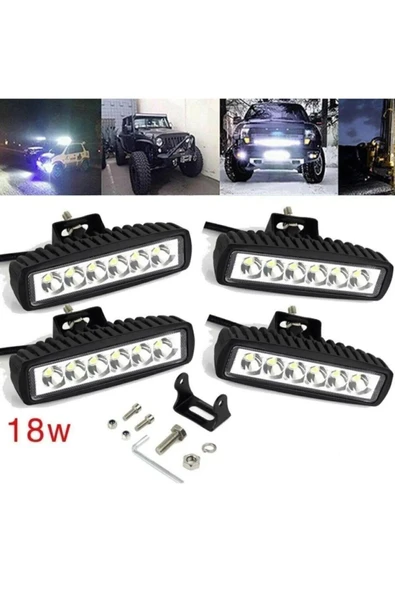 ASTRALED Sis Lambası 18 Watt Ultra Güçlü Gündüz Ledi 6 Ledli Off Road Sis 12/24 V