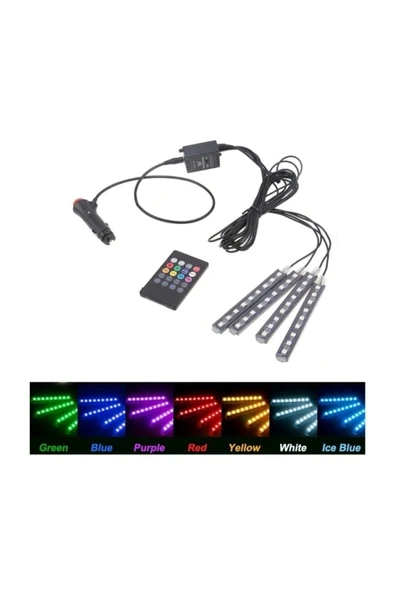 Ayak Altı Led Sese Ve Müziğe Duyarlı Led Rgb Kumandalı Ambiyans - 5
