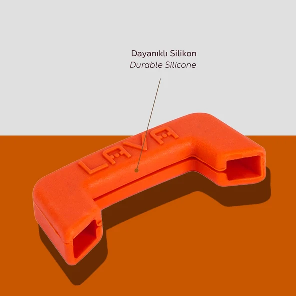 Lava Döküm Isı Dayanımlı Tencere Silikon Tutacak. (1set=2adet) Turuncu - 7