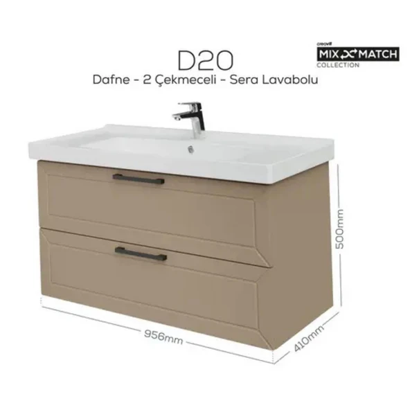 Creavit D20 2 Çekmeceli Lavabo Dolabı Dafne