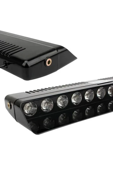 S12 Lamba Cam Içi Vantuzlu 12 Led Kırmızı Beyaz Mavi Çakmaklık Girişli 12 Mod - Resim 3