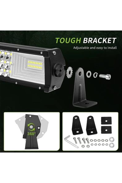 ASTRALED Off Road Led Bar 105  cmUyumlu   Beyaz / Sarı Renkli 5 Modlu Düz - 2