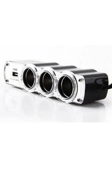 ASTRALED 3 Port 1 Usb Oto Araç Çakmaklık Çoğaltıcı Soket Çoklayıcı 12v - 3