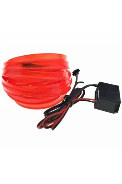 Neon 2 Metre Kırmızı Renk Ip Led Araç Içi Ip Torpido Şerit 12v Adaptörlü - 2
