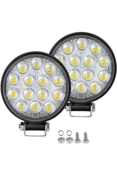 Yuvarlak 14 Led Beyaz Sis Lambası / Lass316 ürün görseli
