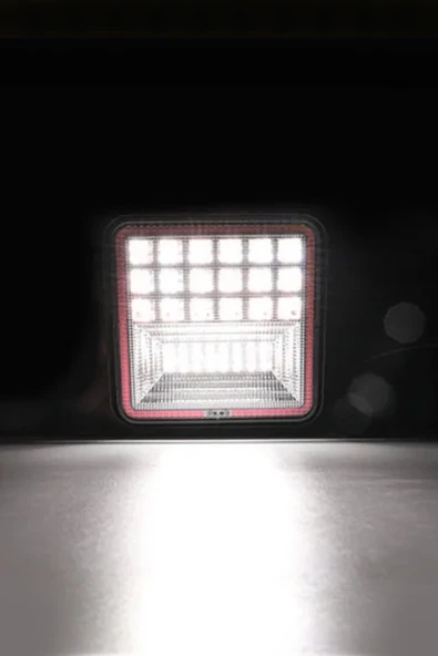ASTRALED Off Road 12-24 Volt Kare Sis Farı DRL KIRMIZI 4 inç 126 W Oto Çalışma Lambası - 3