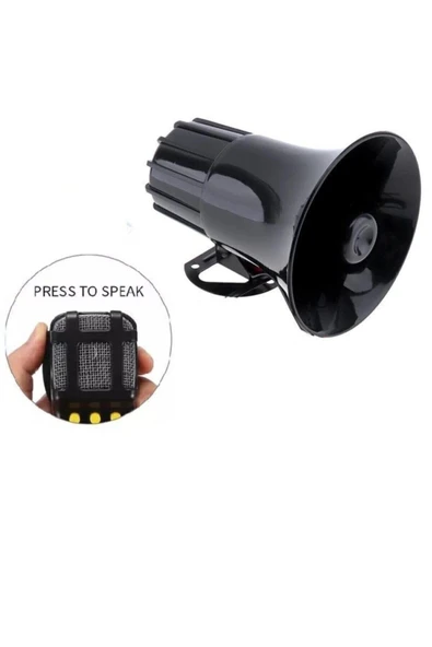 Her Araca Uyumlu 7 Sesli Konuşmalı Mikrofonlu Megafonlu Siren - Resim 2