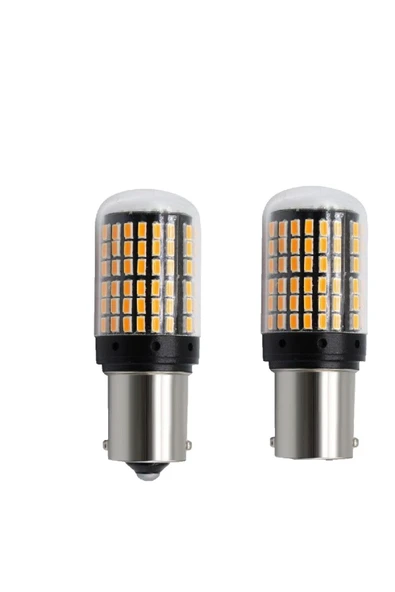ASTRALED Oto Led Sinyal Ampulü Py21w Tak Kullan Ürün 144 Led Turuncu - 5