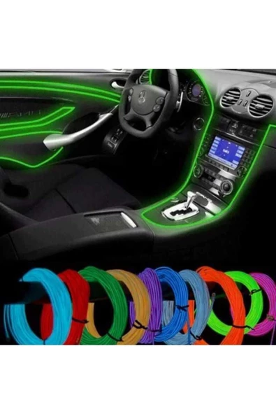 Universal Ip Neon Buz Mavi Araç Içi Led Ambiyans Işıgı Torpido Ledi 2 Metre ürün görseli 1