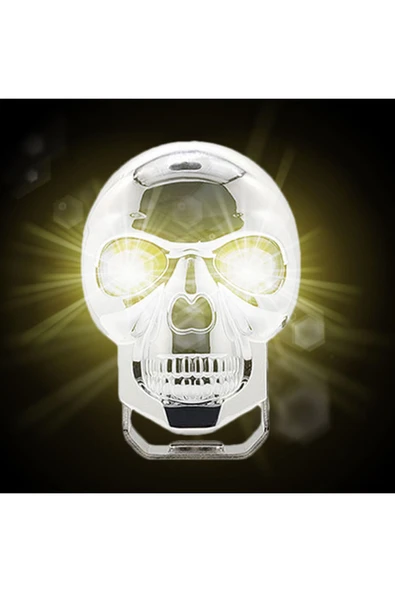 ASTRALED Kuru Kafa  Şeklinde Motosiklet LED Spot Far Sürüş Sis Gidon Lambası 1 Adet Gümüş - 3