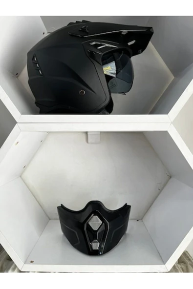 Sway Kask Sway X1-X Seul Çene Çıkan Kask Mat Siyah - 4