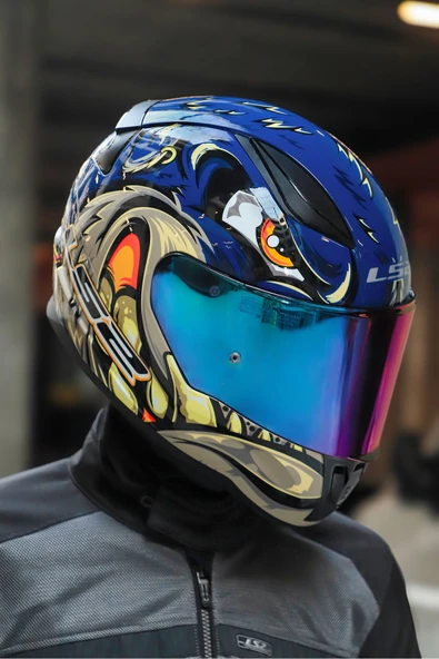 LS2 RAPID 2 SPOX MAVİ-GRİ KASK - Resim 3