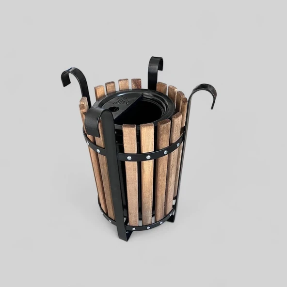 Ahşap Çöp Kovası SGC10N, Dış Mekan Çöp Kutusu - 3