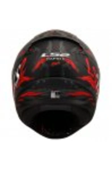 LS2 Rapıd 2 Kaıju Kapalı Kask Mat Siyah Kırmızı Beyaz - 5