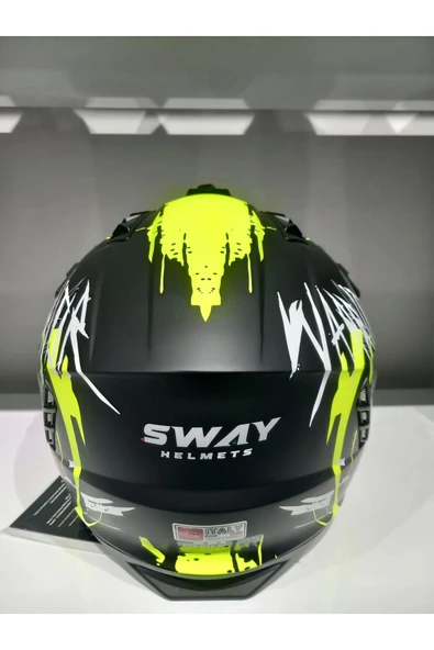 Sway KASK SWAY X1-X SEUL BLACK/YELLOW ÇENE ÇIKAN - 3