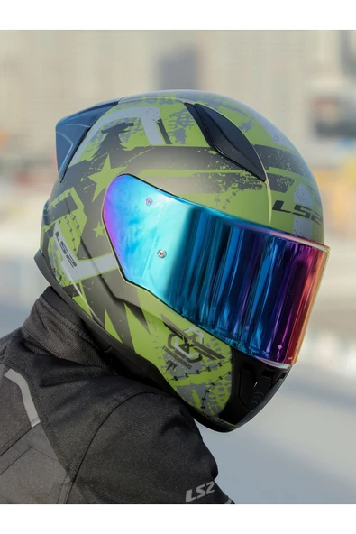 LS2 RAPID 2 RACE THUNDER BIRDS MAT YEŞİL-SİYAH-GRİ KASK ürün görseli