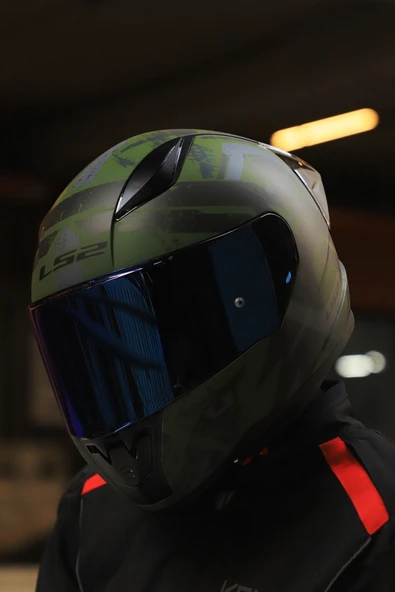 LS2 RAPID 2 THUNDER RACE BIRDS MAT YEŞİL-SİYAH-GRİ KASK - 2