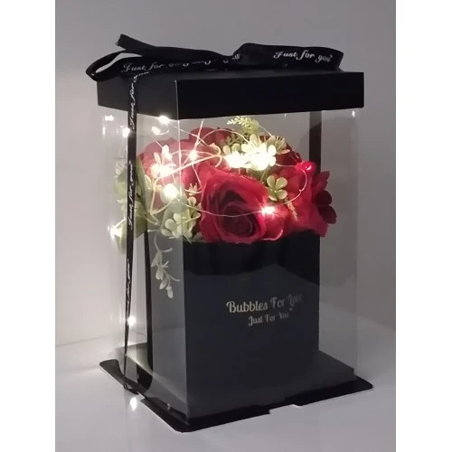 Led Işıklı Kırmızı Sevgililer Günü Hediyesi - Resim 2